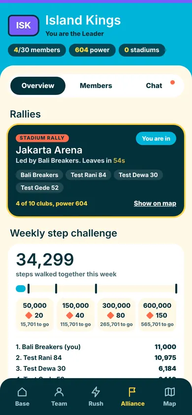 Alliance screen