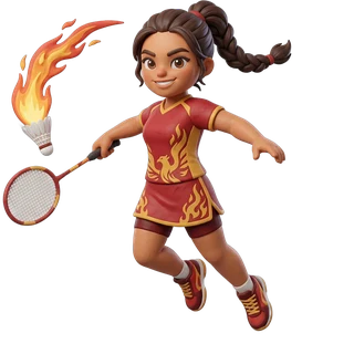The Phoenix, a badminton athlete
