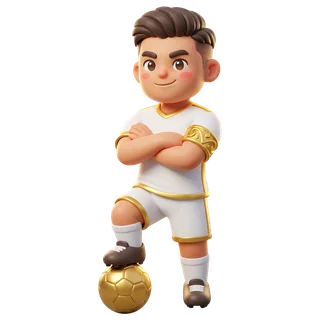 The Striker, a football athlete